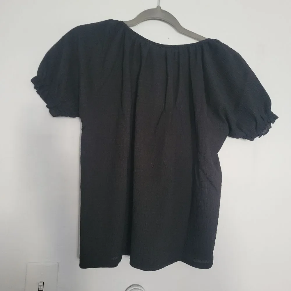 NWT Madewell Texture & Thread Peasant Top | S